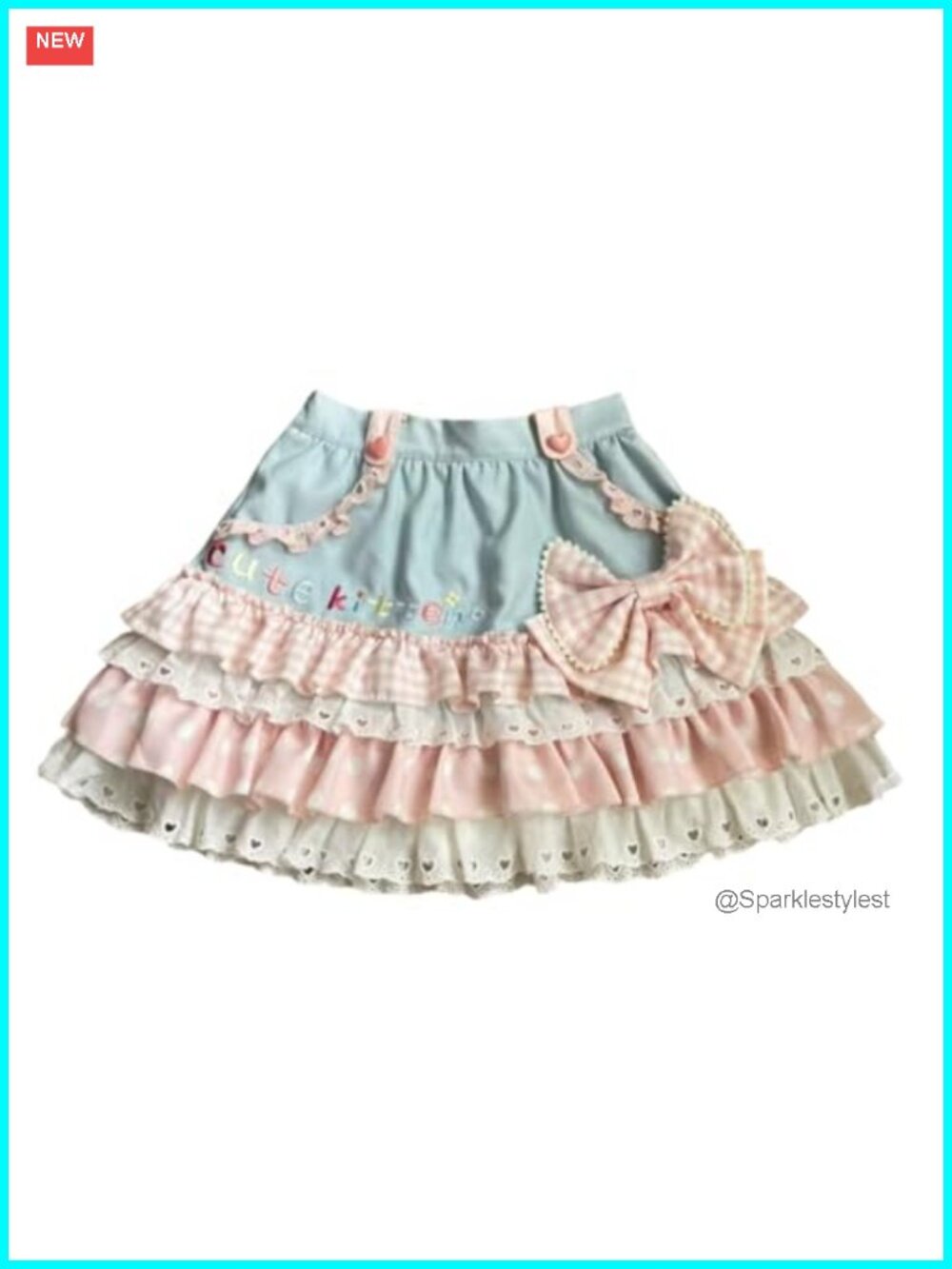 Womens Lolita Ruffled Bow Lace Pleated Cake A-Line Mini Skirt